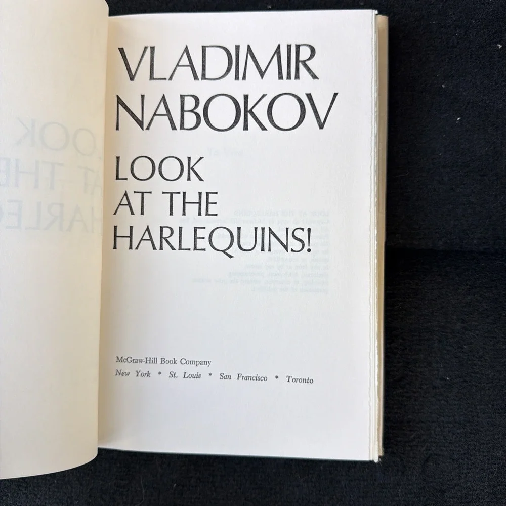 Look‎ at the Harlequins! Vladimir Nabokov 1974 HC/DJ BCE